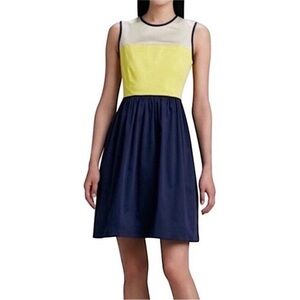 KATE SPADE Cotton Poplin Colorblock A-Line Dress Size 2